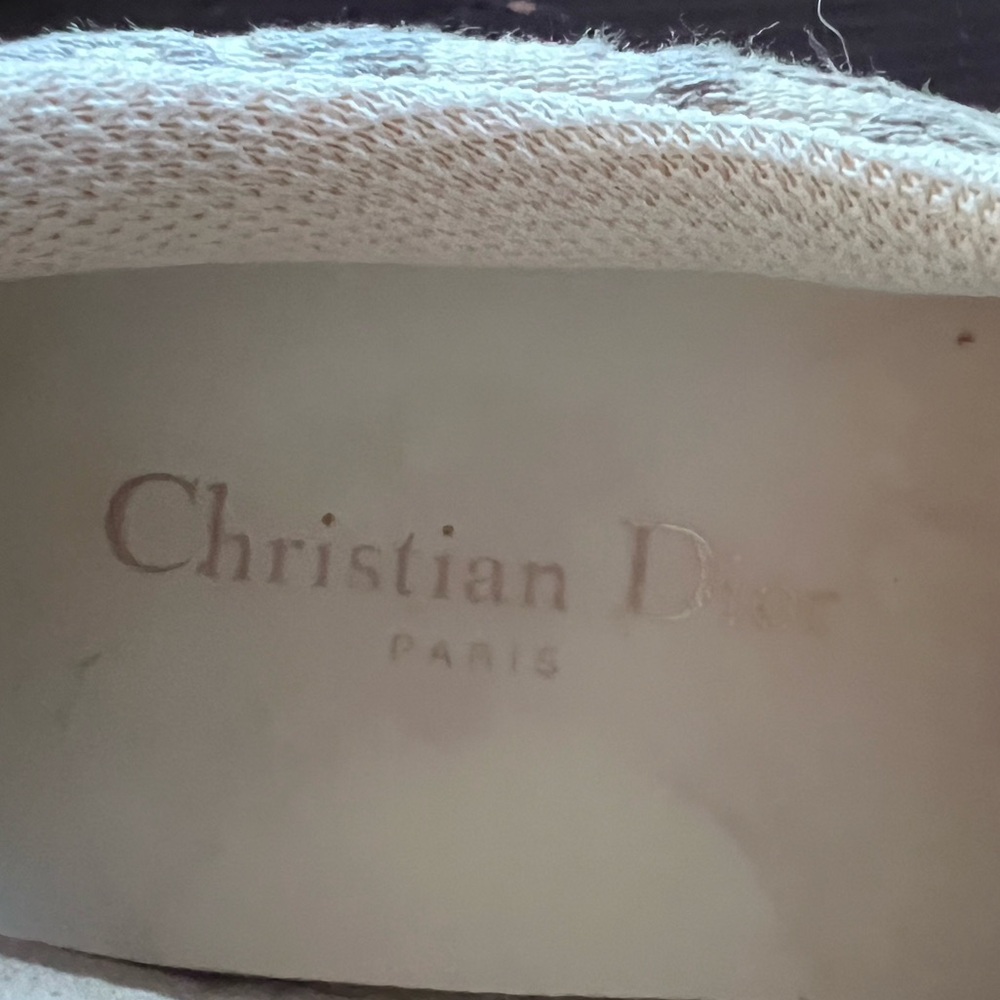 Christian Dior Solar Oblique Grey White slip on women’s sz 37 6.5-7 - Picture 12 of 16